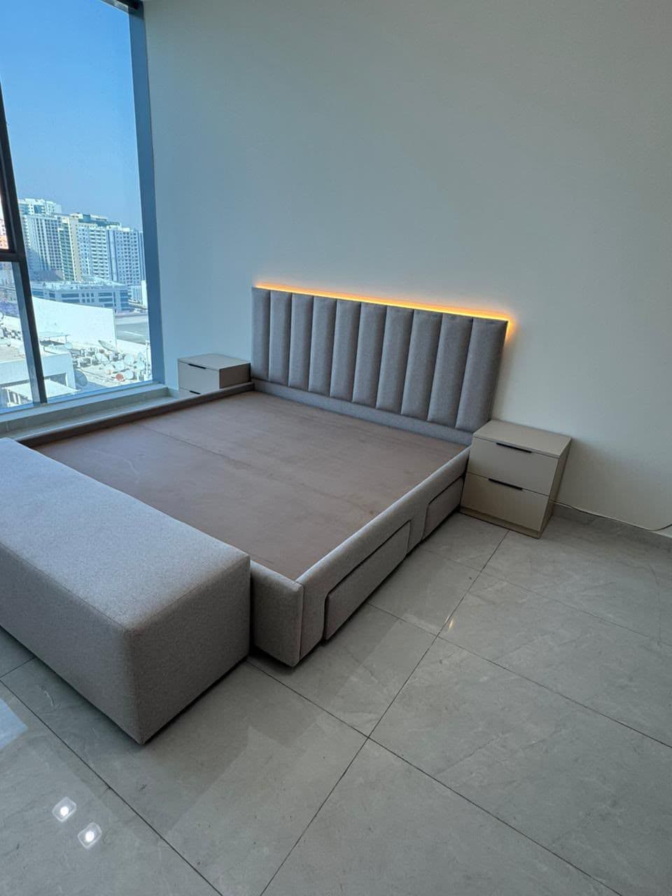 Bedroom interior design with ambient cove lighting