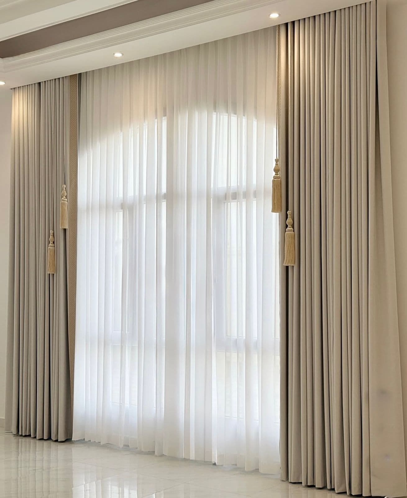 Villa window treatment after renovation