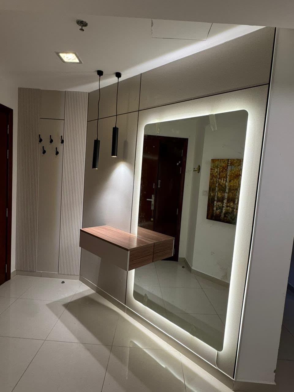 Apartment dressing area after renovation